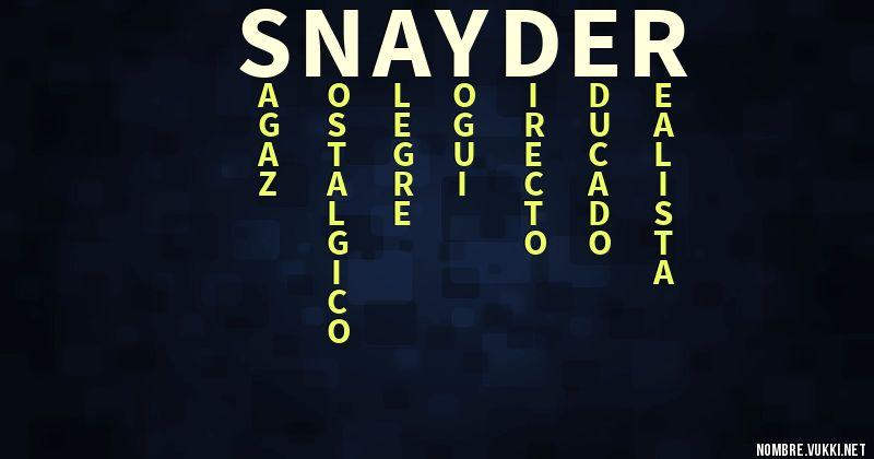 Acróstico snayder