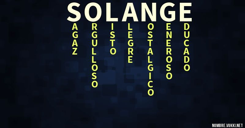 Acróstico solange