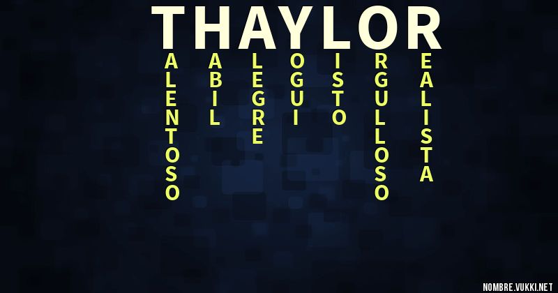 Acróstico thaylor