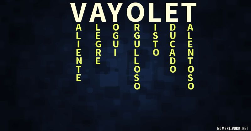 Acróstico vayolet