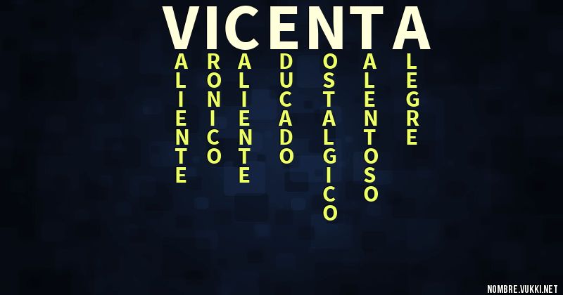 Acróstico vicenta