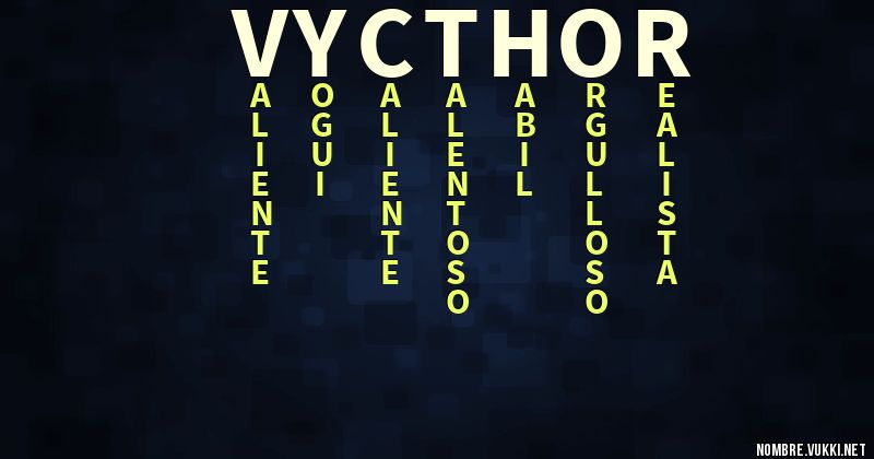 Acróstico vycthor