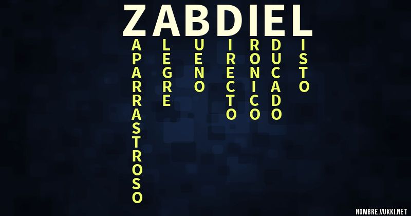 Acróstico zabdiel