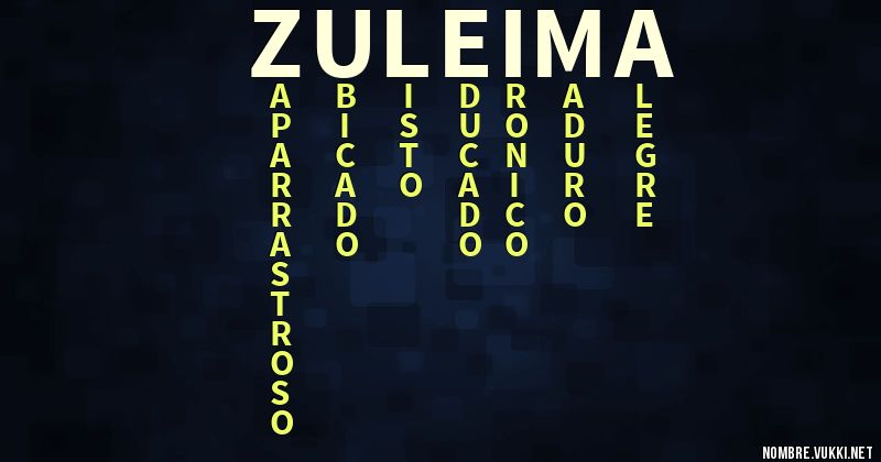 Acróstico zuleima