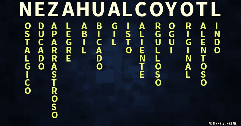Acróstico nezahualcóyotl