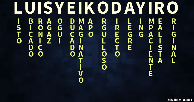 Acróstico luis yeiko dayiro