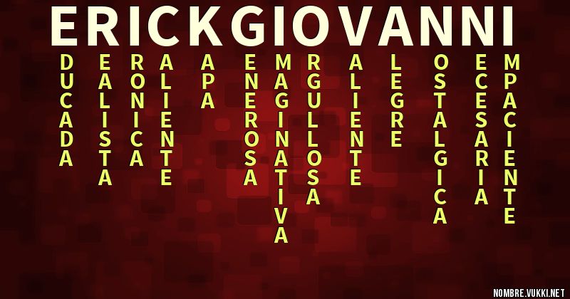 Acróstico erick giovanni