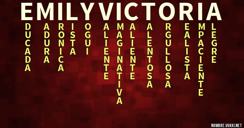 Acróstico emily victoria