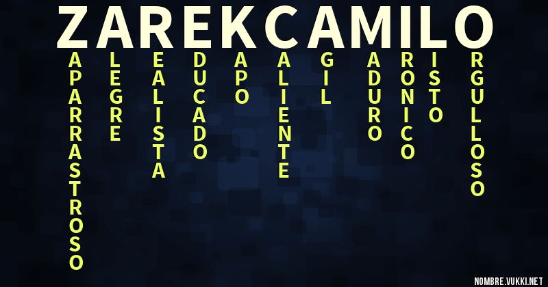 Acróstico zarek camilo