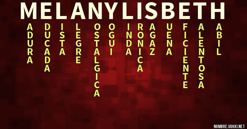 Acróstico melany lisbeth