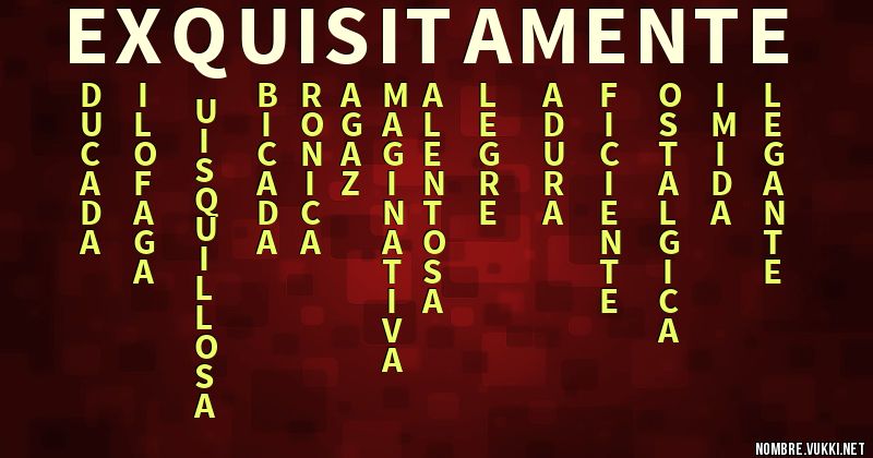 Acróstico exquisitamente