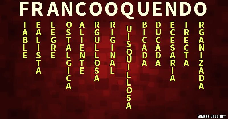 Acróstico franco oquendo