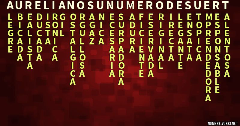 Acróstico aureliano su número de suert