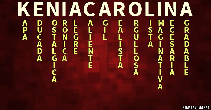 Acróstico kenia carolina