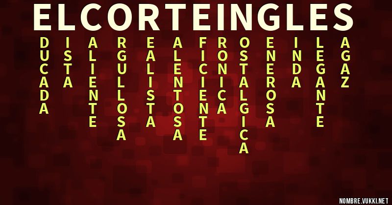Acróstico el corte ingles