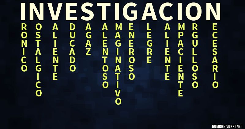 Acróstico investigación