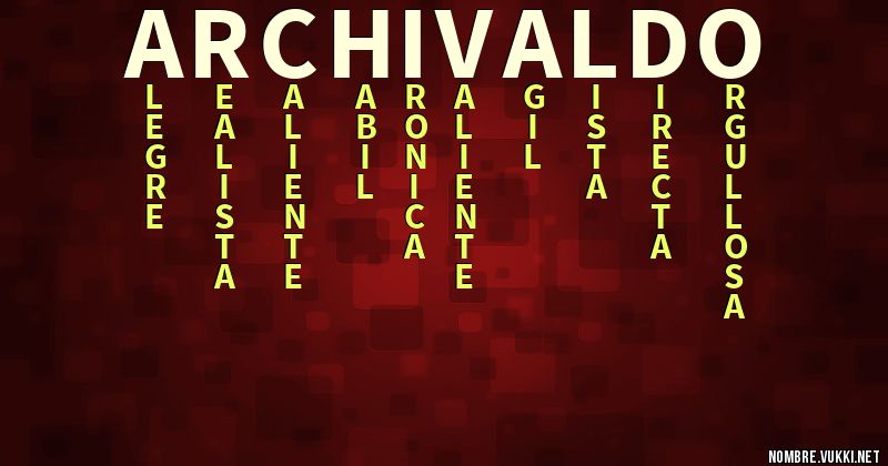 Acróstico archivaldo