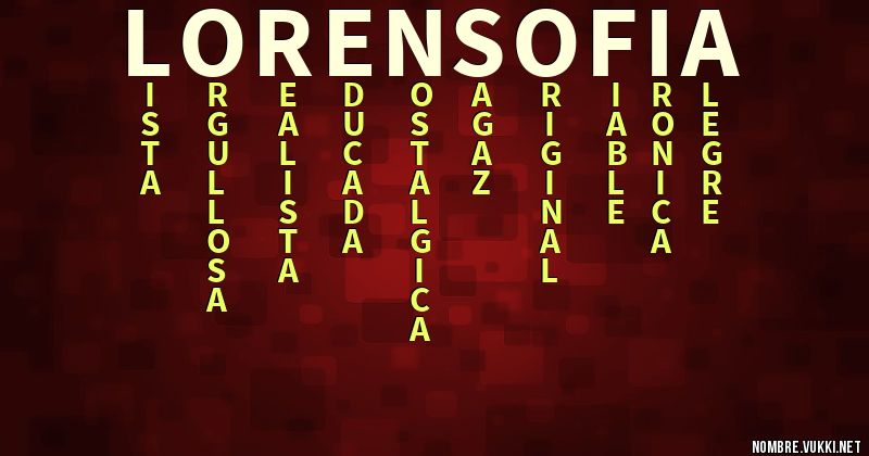 Acróstico loren sofia