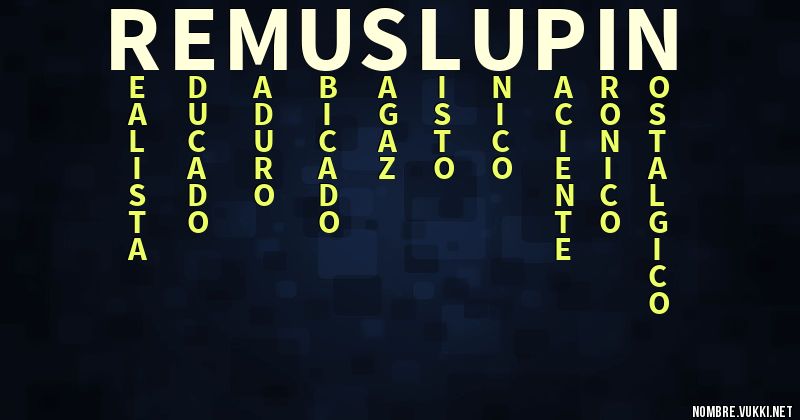 Acróstico remus lupin