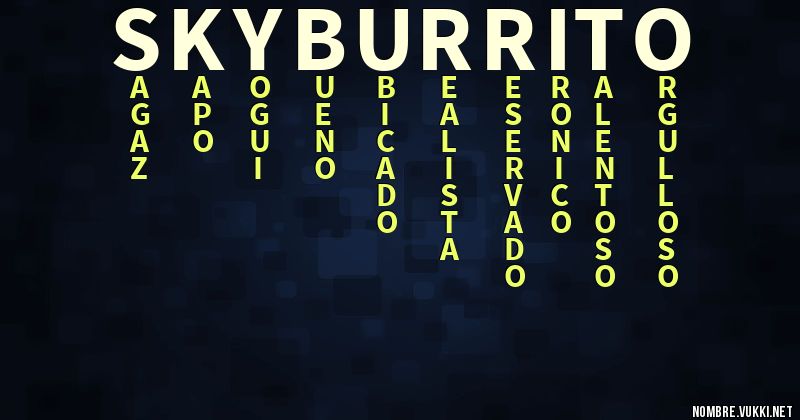 Acróstico skyburrito