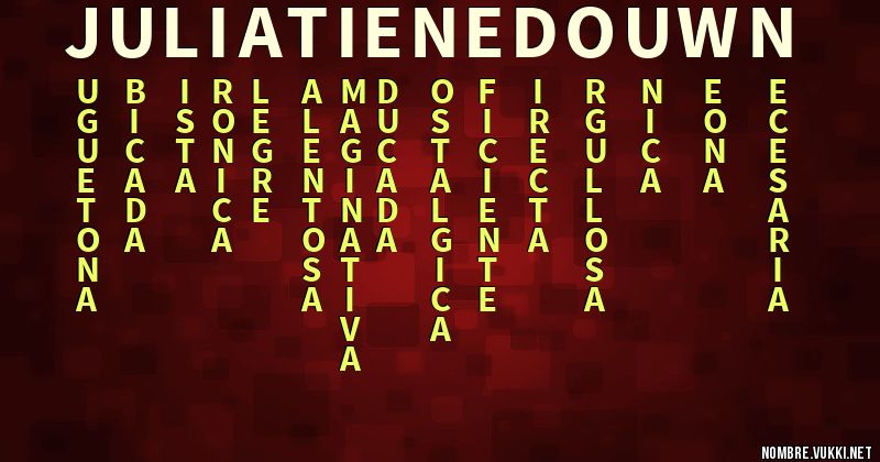 Acróstico juliatienedouwn