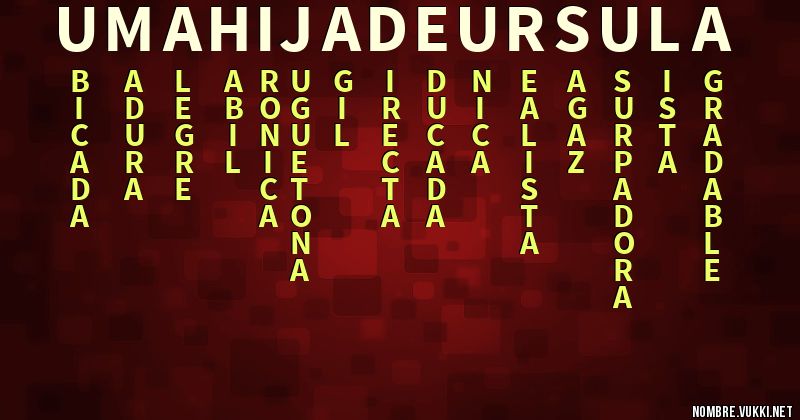 Acróstico uma hija de ursula