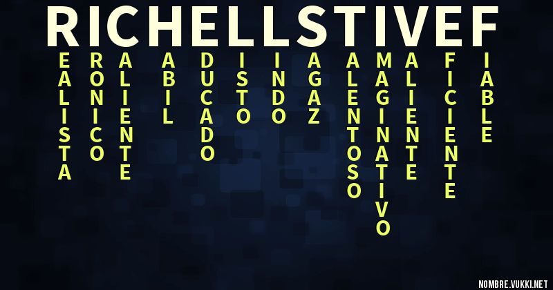 Acróstico richell stivef