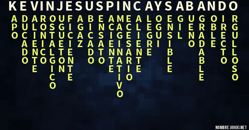Acróstico kevin jesús pincay sabando