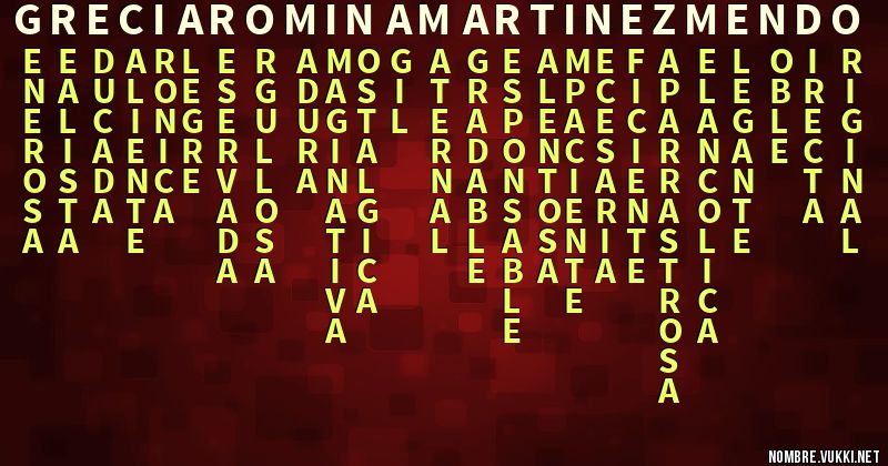 Acróstico grecia romina martínez mendo