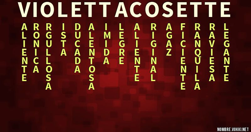 Acróstico violetta cosette