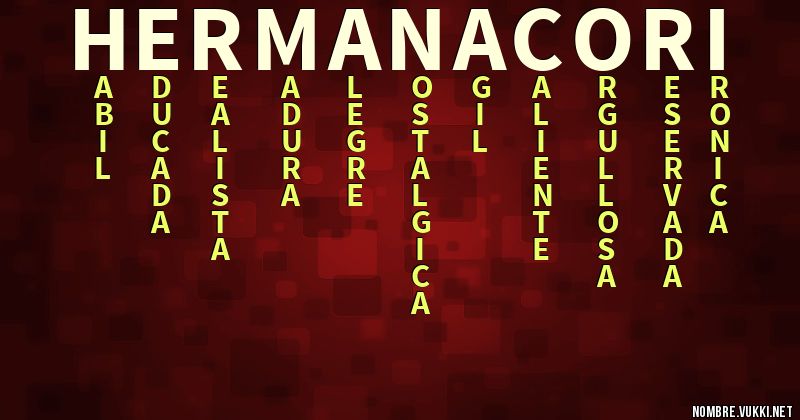 Acróstico hermana cori
