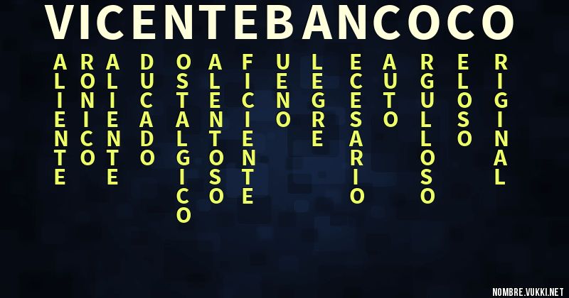 Acróstico vicente ban coco