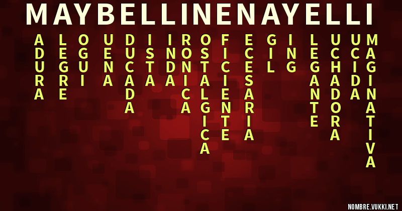 Acróstico maybelline nayelli