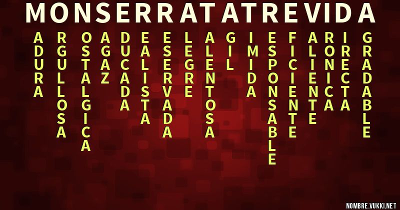 Acróstico monserratatrevida