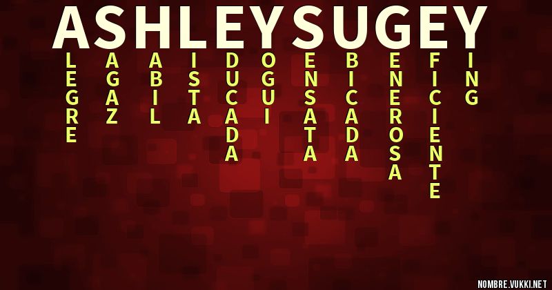 Acróstico ashley sugey
