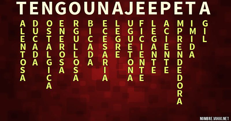 Acróstico tengo una jeepeta