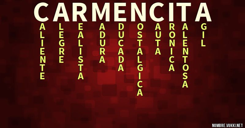Acróstico carmencita