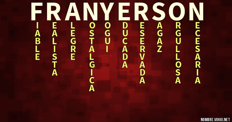 Acróstico franyerson