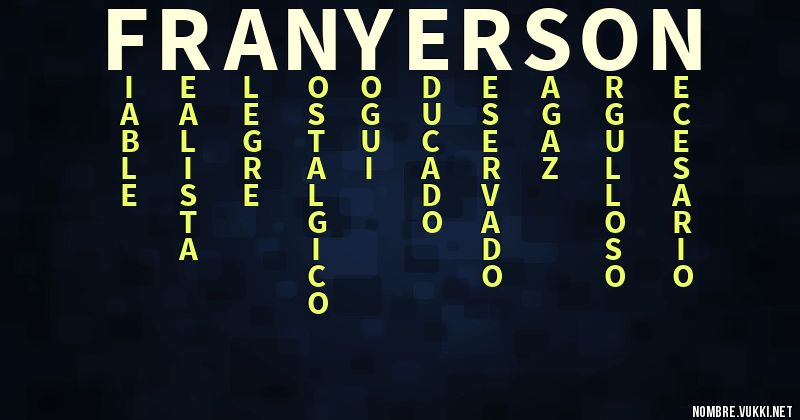 Acróstico franyerson