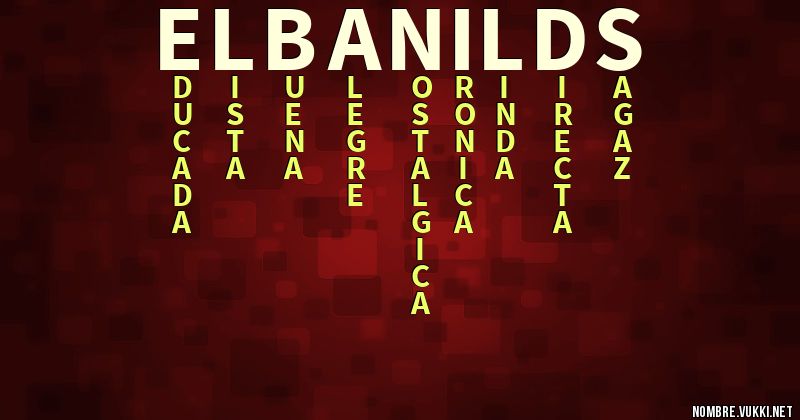 Acróstico elba nilds