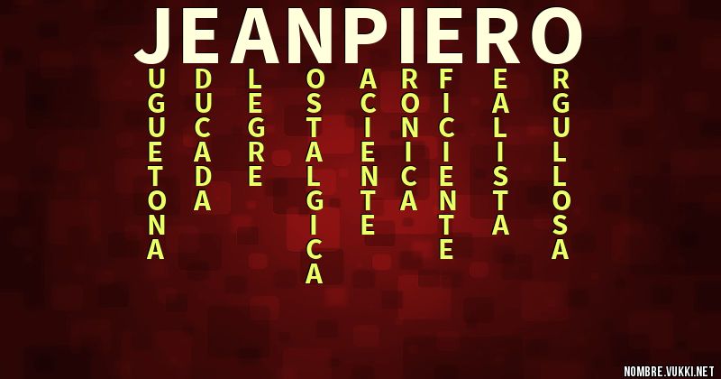 Acróstico jean piero