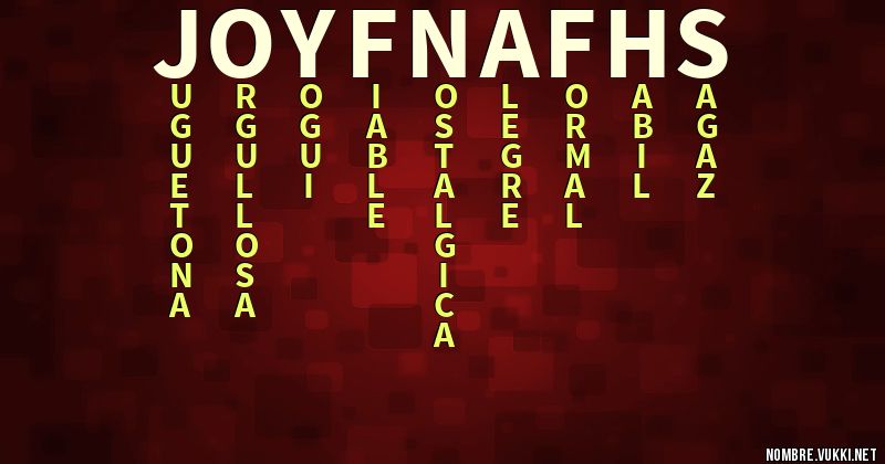Acróstico joy fnafhs