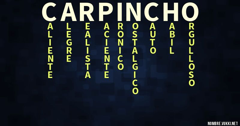 Acróstico carpincho