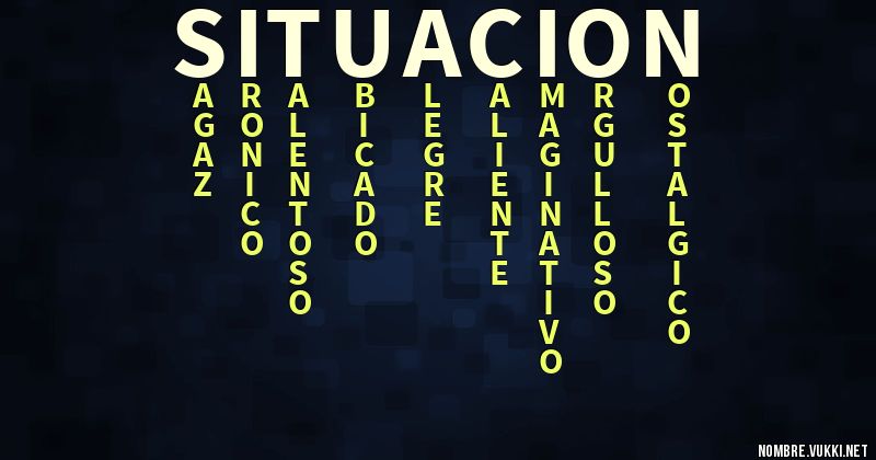 Acróstico situacion