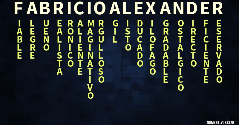 Acróstico fabricio alexander