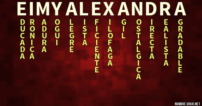 Acróstico eimy alexandra