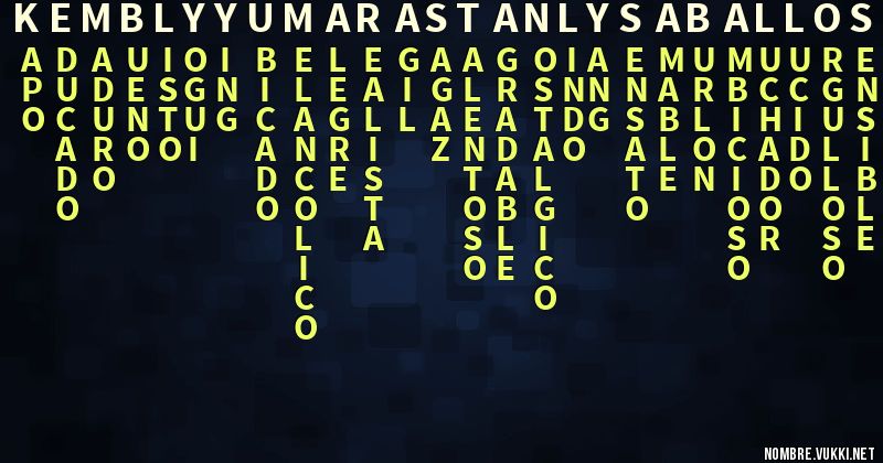 Acróstico kembly yumara stanly saballos