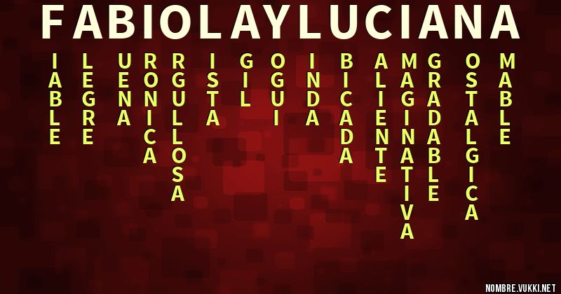 Acróstico fabiola y luciana