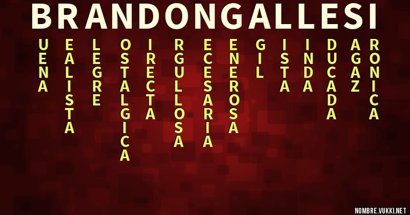 Acróstico brandon gallesi