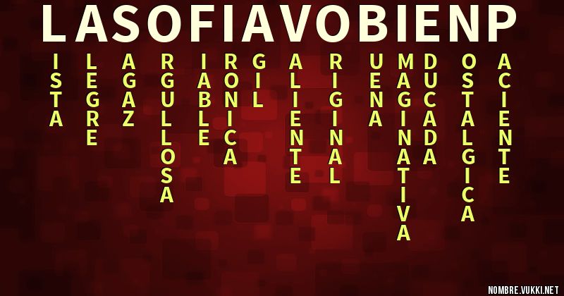 Qué significa la sofia vobien p
